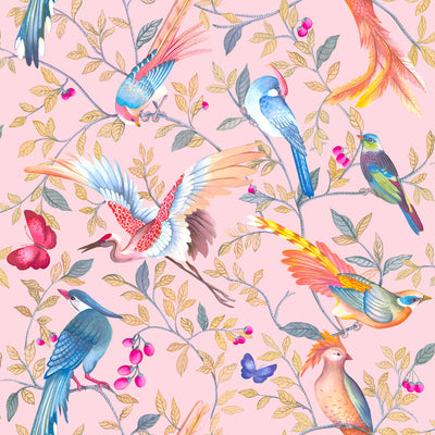 Aviary - Rose Quartz Wallpaper