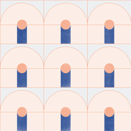 Miami Springs - Sand and Blue Wallpaper