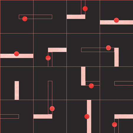 Little Havana - Black and Pink Wallpaper