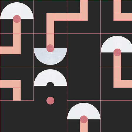 South Beach - Black and Pink Wallpaper