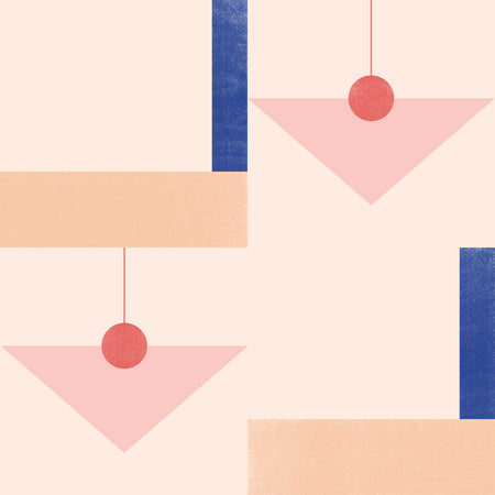 Little Haiti - Pink and Blue Wallpaper