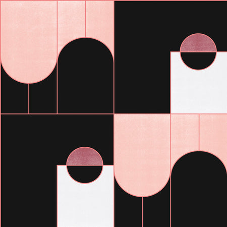 Hialeah - Mural - Black and Pink Mural