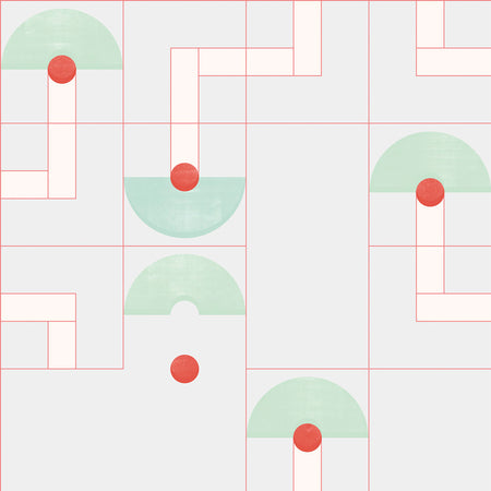 South Beach - Mural - Green Accent Mural