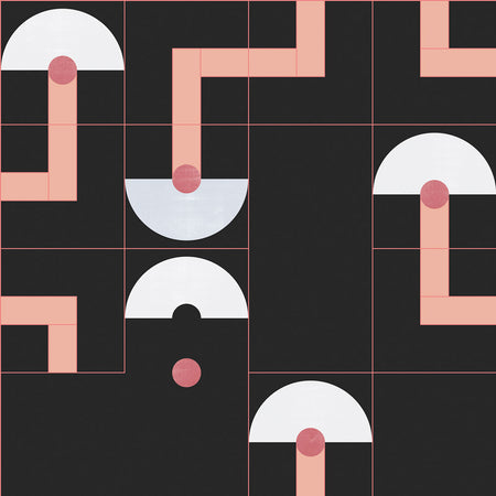 South Beach - Mural - Black and Pink Mural