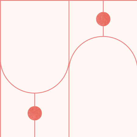 Key Biscayne - Mural - Cream and Red Mural