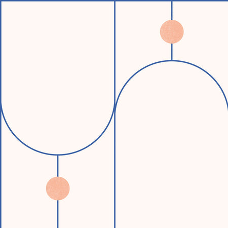 Key Biscayne - Mural - Cream and Blue Mural