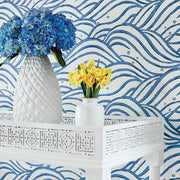 Waves Wallcovering - Blue