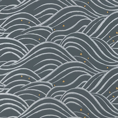 Waves - Charcoal Wallpaper
