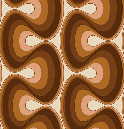 Squiggles - Brown Wallpaper