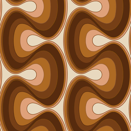 Squiggles - Brown Wallpaper