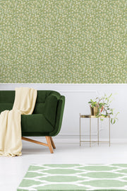 Green Floral Wallcovering