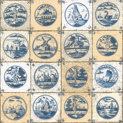 Dutch Tiles Wallpaper