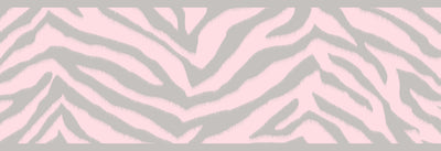 Mia Pink Faux Zebra Stripes Border Wallpaper