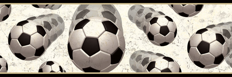 Beckham Black Soccer Balls Motion Border Wallpaper