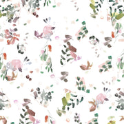 Blur - Blush and Moss with Orange Wallpaper
