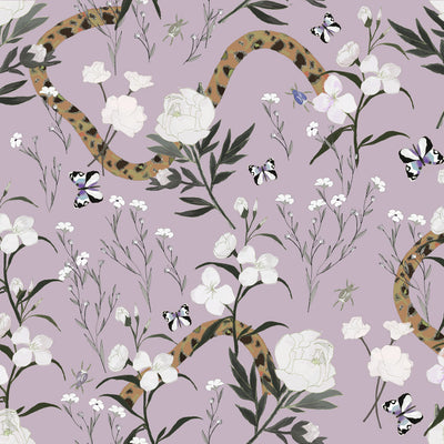 Flower and Serpent - Lustre Wallpaper