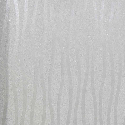 Silver Wavy Wallcovering Wallpaper
