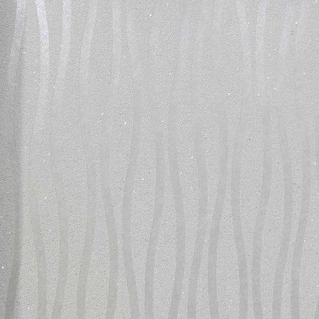Silver Wavy Wallcovering Wallpaper