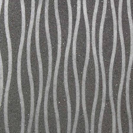 Grey Wavy Wallcovering Wallpaper