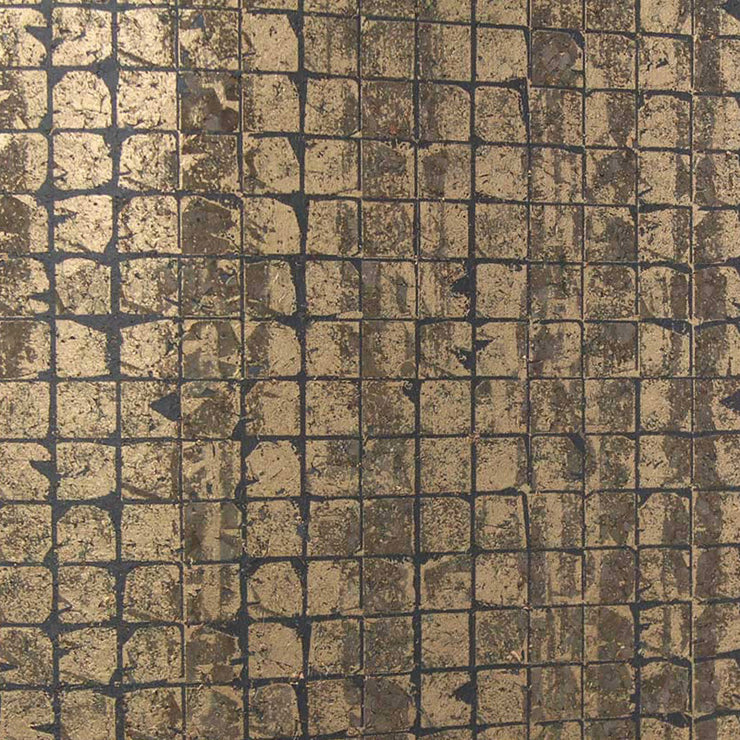 Bronze Tile Wallcovering Wallpaper