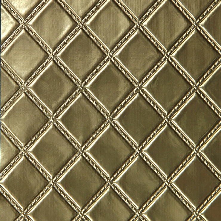 Quilted Vinyl - Gold Wallpaper