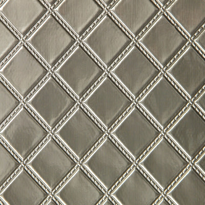 Quilted Vinyl - Silver Wallpaper
