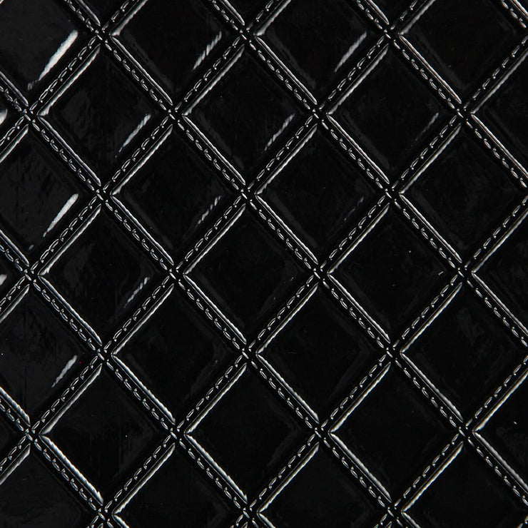 Quilted Vinyl - Black Wallpaper