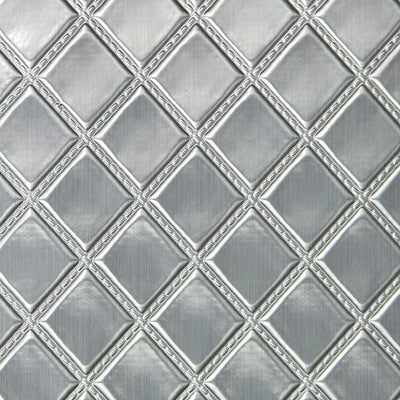 Quilted Vinyl - Platinum Wallpaper