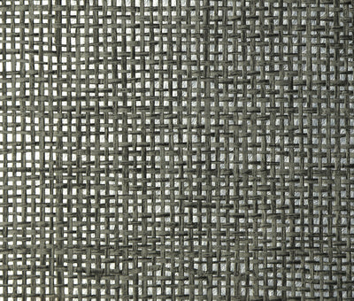 Silver & Smoke Weave Wallpaper