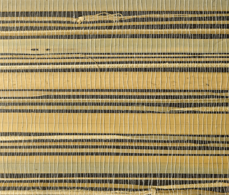 Wheat & Charcoal Grasscloth Wallpaper