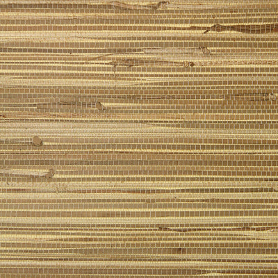 Grasscloth - Tan on Buttercream Wallpaper