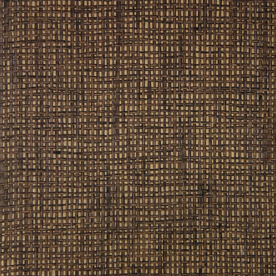 Paper Weave - Brown and Black on Ivory Wallpaper