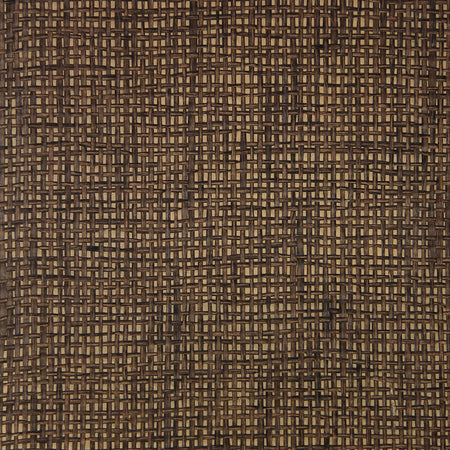 Paper Weave - Brown and Black on Ivory Wallpaper