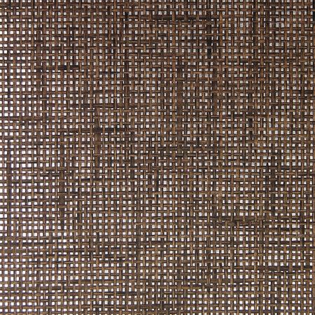 Paper Weave - Brown and Black on Silver Wallpaper