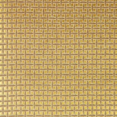 Paper Weave - Beige and Cream on Gold Wallpaper