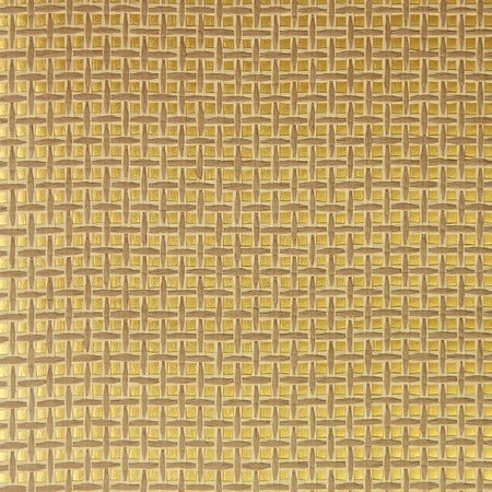 Paper Weave - Beige and Cream on Gold Wallpaper