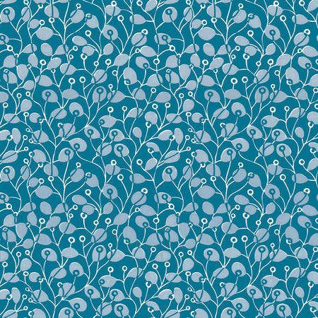 Climbing Eucalyptus - Indigo Wallpaper