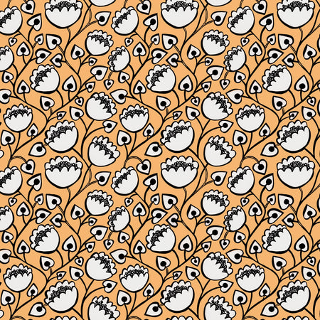 Pop Floral - Saffron Wallpaper
