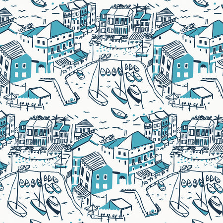 Portofino - Indigo Wallpaper