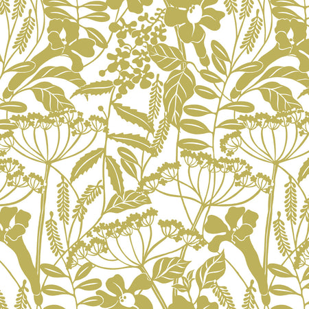 Wild Hedgerow - Olive Wallpaper