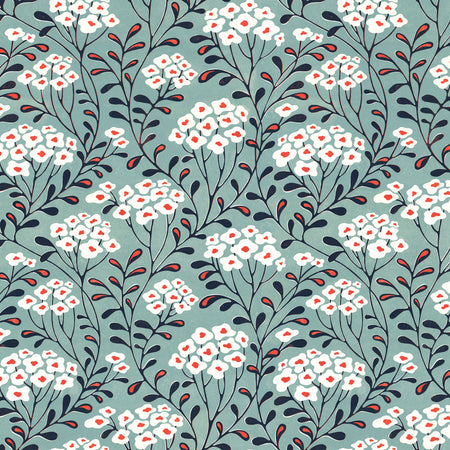Meadow Flowers - Grey Blue Wallpaper
