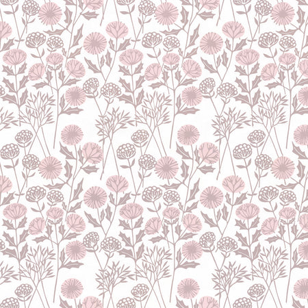 Morning Seedheads - Blush Wallpaper
