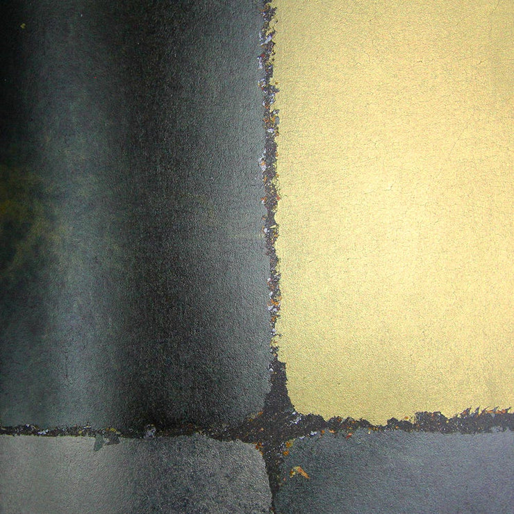 Metallic Leaf - Black and Gold Wallpaper