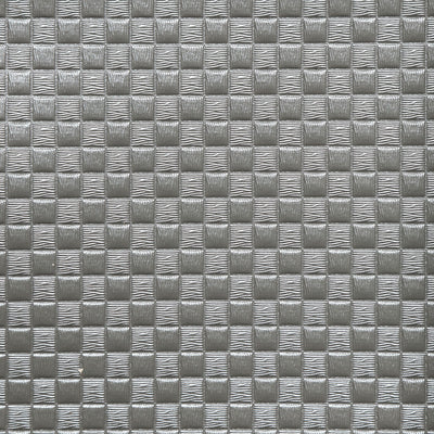 Textured Check - Silver Wallpaper