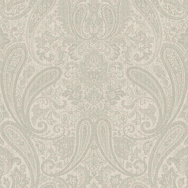 Ludlow Light Grey Paisley Wallpaper Wallpaper