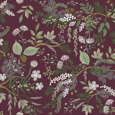 Juniper Forest Wallpaper - Burgundy Wallpaper