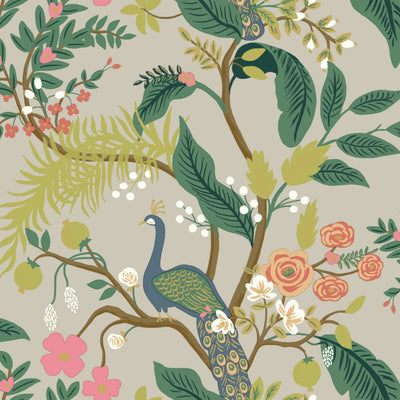 Peacock Wallpaper - Linen Wallpaper