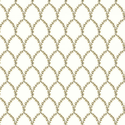 Laurel Wallpaper - Gold/White Wallpaper