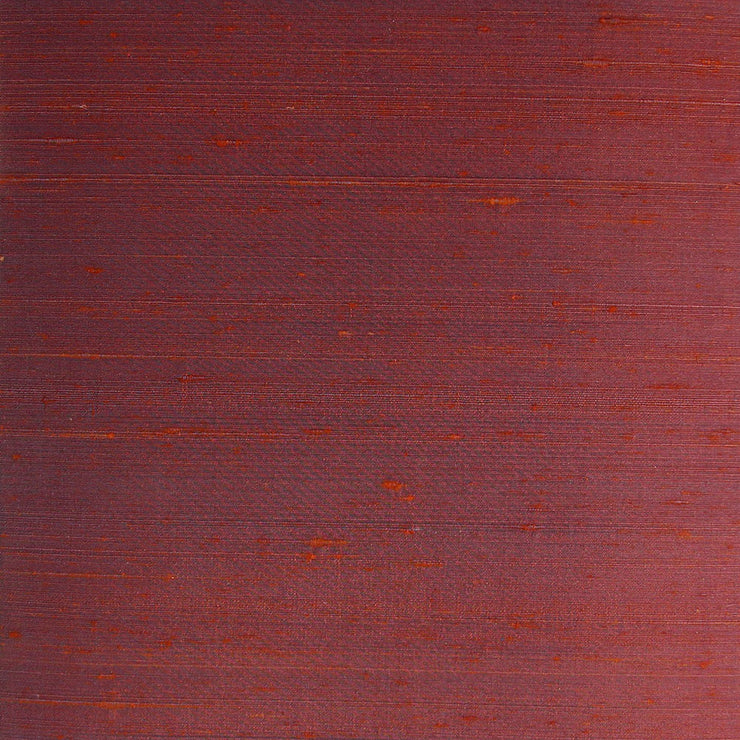 Burnt Red Silk Wallcovering Wallpaper