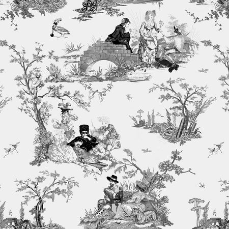 Flowerboy Toile - Old School Wallpaper